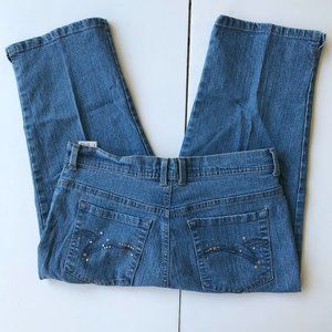 Gloria Vanderbilt Capri Jeans Size 8 Embellished